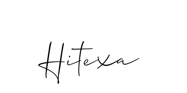 Create a beautiful signature design for name Hitexa. With this signature (Allison_Script) fonts, you can make a handwritten signature for free. Hitexa signature style 2 images and pictures png