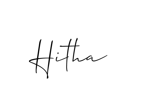 Hitha stylish signature style. Best Handwritten Sign (Allison_Script) for my name. Handwritten Signature Collection Ideas for my name Hitha. Hitha signature style 2 images and pictures png