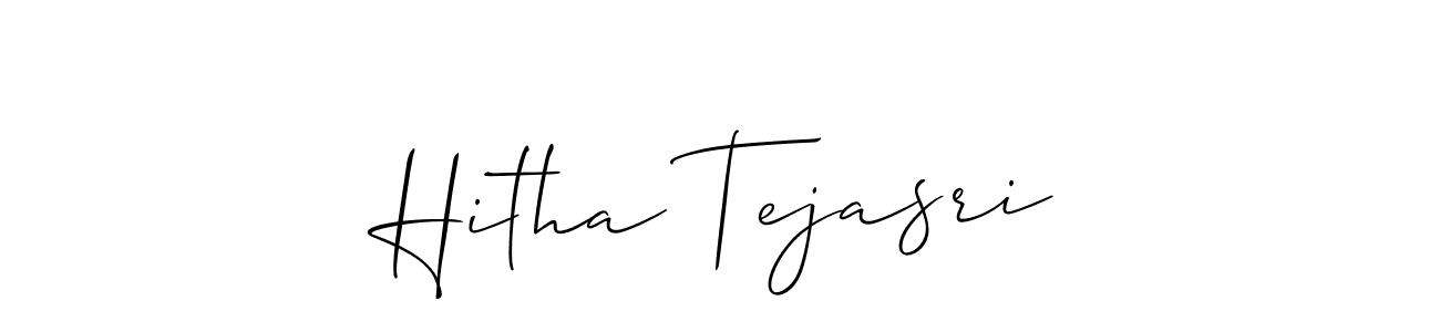 Make a beautiful signature design for name Hitha Tejasri. Use this online signature maker to create a handwritten signature for free. Hitha Tejasri signature style 2 images and pictures png