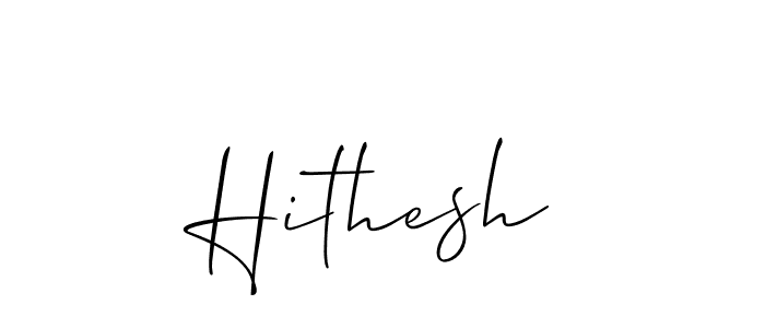 How to make Hithesh name signature. Use Allison_Script style for creating short signs online. This is the latest handwritten sign. Hithesh signature style 2 images and pictures png