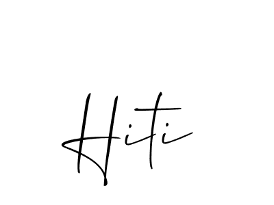 if you are searching for the best signature style for your name Hiti. so please give up your signature search. here we have designed multiple signature styles  using Allison_Script. Hiti signature style 2 images and pictures png