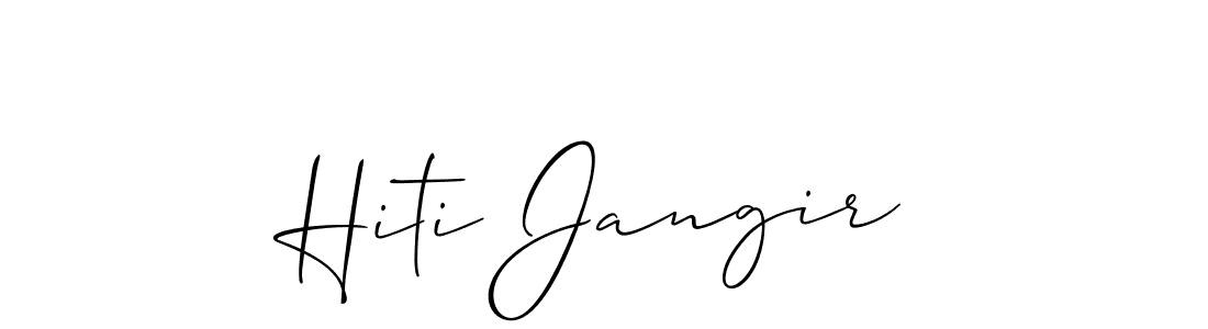 Make a short Hiti Jangir signature style. Manage your documents anywhere anytime using Allison_Script. Create and add eSignatures, submit forms, share and send files easily. Hiti Jangir signature style 2 images and pictures png