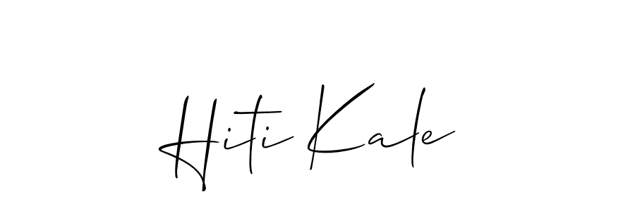 if you are searching for the best signature style for your name Hiti Kale. so please give up your signature search. here we have designed multiple signature styles  using Allison_Script. Hiti Kale signature style 2 images and pictures png