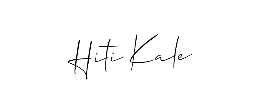 It looks lik you need a new signature style for name Hiti Kale. Design unique handwritten (Allison_Script) signature with our free signature maker in just a few clicks. Hiti Kale signature style 2 images and pictures png