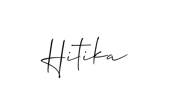 Also You can easily find your signature by using the search form. We will create Hitika name handwritten signature images for you free of cost using Allison_Script sign style. Hitika signature style 2 images and pictures png