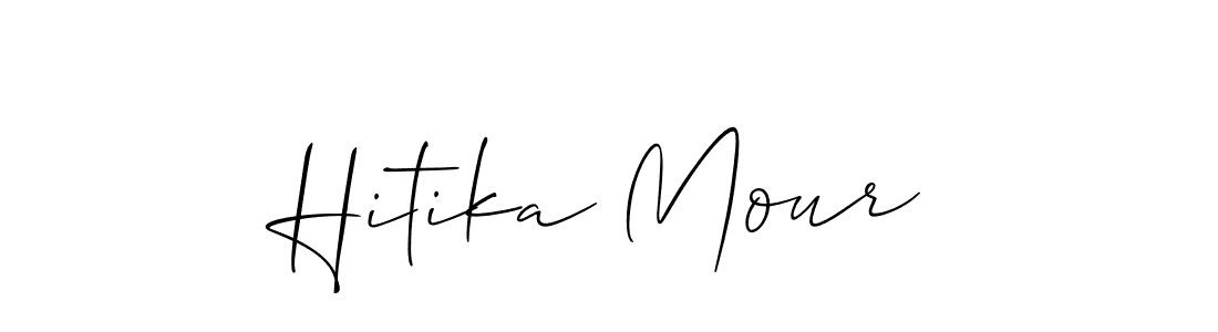 Once you've used our free online signature maker to create your best signature Allison_Script style, it's time to enjoy all of the benefits that Hitika Mour name signing documents. Hitika Mour signature style 2 images and pictures png