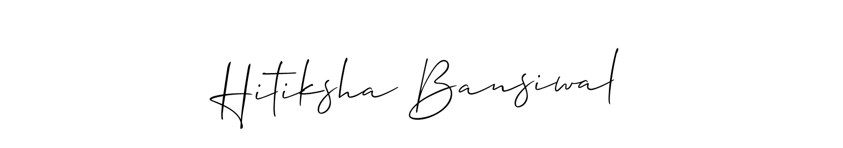 Here are the top 10 professional signature styles for the name Hitiksha Bansiwal. These are the best autograph styles you can use for your name. Hitiksha Bansiwal signature style 2 images and pictures png