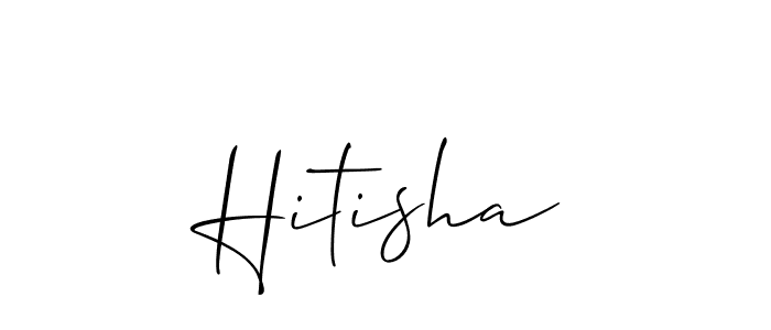 The best way (Allison_Script) to make a short signature is to pick only two or three words in your name. The name Hitisha include a total of six letters. For converting this name. Hitisha signature style 2 images and pictures png