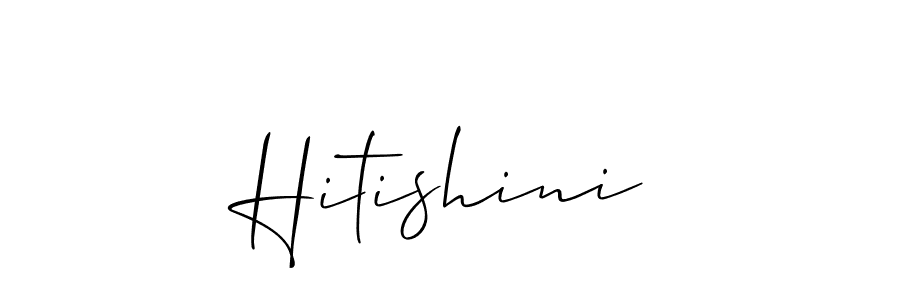 Also You can easily find your signature by using the search form. We will create Hitishini name handwritten signature images for you free of cost using Allison_Script sign style. Hitishini signature style 2 images and pictures png