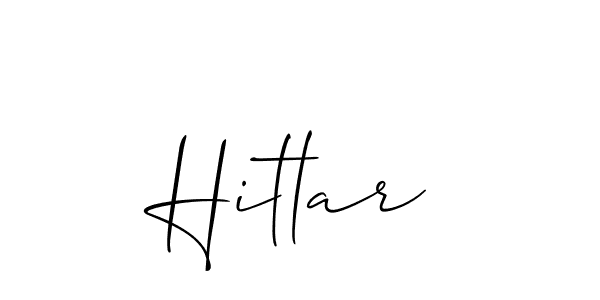 Make a beautiful signature design for name Hitlar. With this signature (Allison_Script) style, you can create a handwritten signature for free. Hitlar signature style 2 images and pictures png