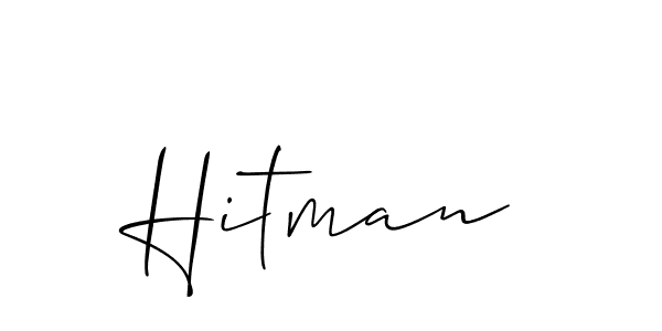 How to Draw Hitman signature style? Allison_Script is a latest design signature styles for name Hitman. Hitman signature style 2 images and pictures png