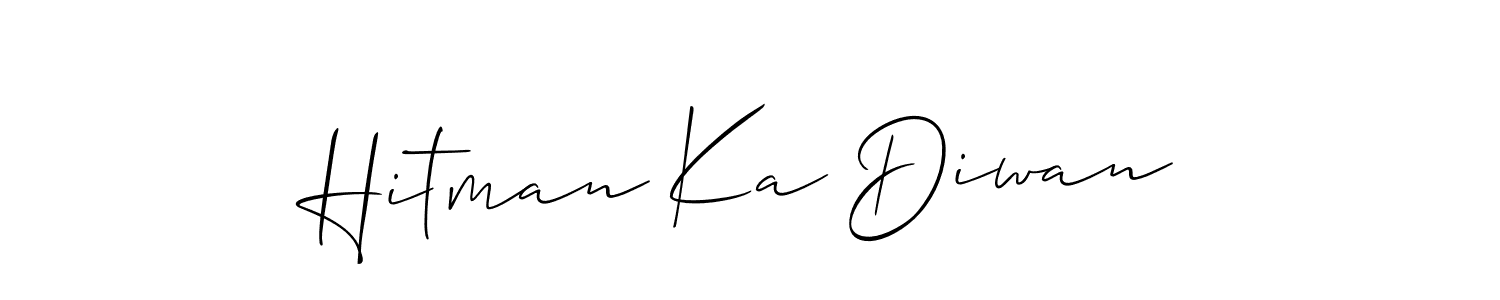 Use a signature maker to create a handwritten signature online. With this signature software, you can design (Allison_Script) your own signature for name Hitman Ka Diwan. Hitman Ka Diwan signature style 2 images and pictures png