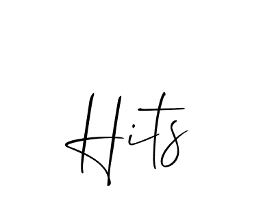 Make a beautiful signature design for name Hits. With this signature (Allison_Script) style, you can create a handwritten signature for free. Hits signature style 2 images and pictures png