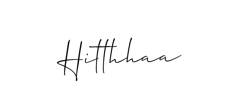 It looks lik you need a new signature style for name Hitthhaa. Design unique handwritten (Allison_Script) signature with our free signature maker in just a few clicks. Hitthhaa signature style 2 images and pictures png