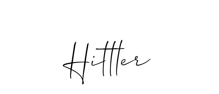 You should practise on your own different ways (Allison_Script) to write your name (Hittler) in signature. don't let someone else do it for you. Hittler signature style 2 images and pictures png