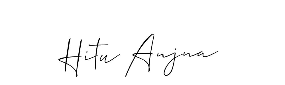 You can use this online signature creator to create a handwritten signature for the name Hitu Anjna. This is the best online autograph maker. Hitu Anjna signature style 2 images and pictures png