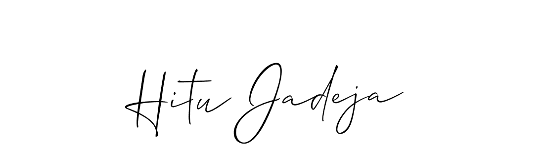 Make a beautiful signature design for name Hitu Jadeja. Use this online signature maker to create a handwritten signature for free. Hitu Jadeja signature style 2 images and pictures png