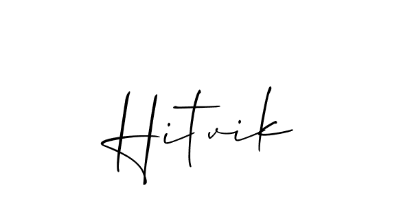 It looks lik you need a new signature style for name Hitvik. Design unique handwritten (Allison_Script) signature with our free signature maker in just a few clicks. Hitvik signature style 2 images and pictures png