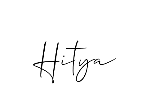 Similarly Allison_Script is the best handwritten signature design. Signature creator online .You can use it as an online autograph creator for name Hitya. Hitya signature style 2 images and pictures png