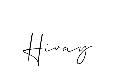 Make a beautiful signature design for name Hivay. With this signature (Allison_Script) style, you can create a handwritten signature for free. Hivay signature style 2 images and pictures png