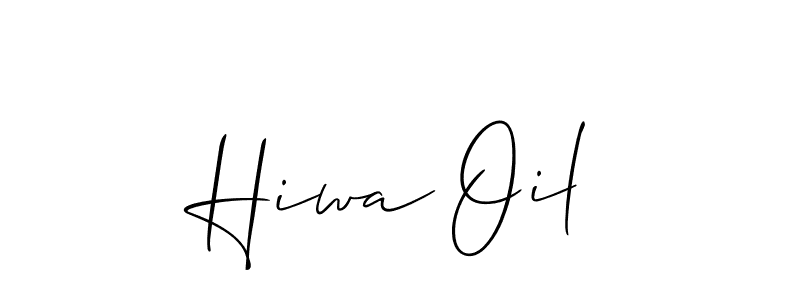 Allison_Script is a professional signature style that is perfect for those who want to add a touch of class to their signature. It is also a great choice for those who want to make their signature more unique. Get Hiwa Oil name to fancy signature for free. Hiwa Oil signature style 2 images and pictures png