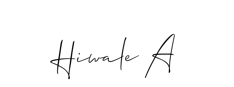 Make a beautiful signature design for name Hiwale A. With this signature (Allison_Script) style, you can create a handwritten signature for free. Hiwale A signature style 2 images and pictures png
