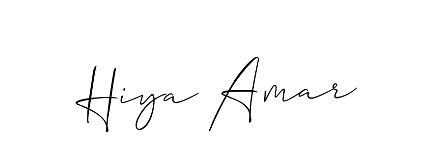 You can use this online signature creator to create a handwritten signature for the name Hiya Amar. This is the best online autograph maker. Hiya Amar signature style 2 images and pictures png