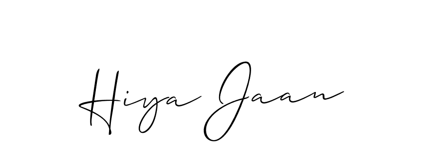Check out images of Autograph of Hiya Jaan name. Actor Hiya Jaan Signature Style. Allison_Script is a professional sign style online. Hiya Jaan signature style 2 images and pictures png