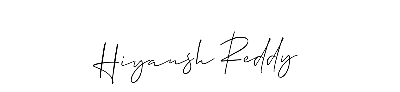 Hiyansh Reddy stylish signature style. Best Handwritten Sign (Allison_Script) for my name. Handwritten Signature Collection Ideas for my name Hiyansh Reddy. Hiyansh Reddy signature style 2 images and pictures png