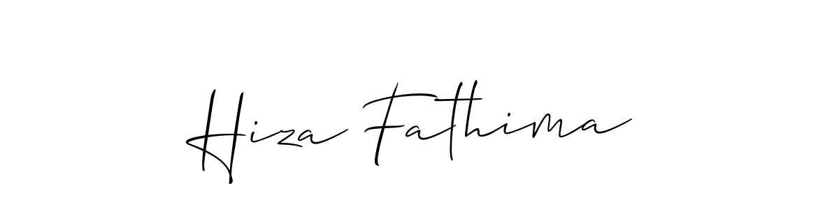 How to make Hiza Fathima signature? Allison_Script is a professional autograph style. Create handwritten signature for Hiza Fathima name. Hiza Fathima signature style 2 images and pictures png