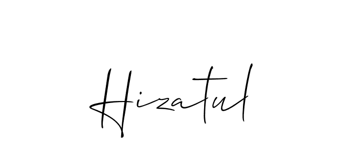 How to make Hizatul name signature. Use Allison_Script style for creating short signs online. This is the latest handwritten sign. Hizatul signature style 2 images and pictures png