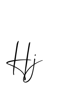 Make a beautiful signature design for name Hj. Use this online signature maker to create a handwritten signature for free. Hj signature style 2 images and pictures png