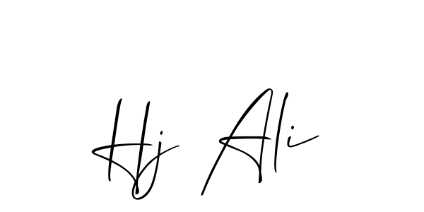 Design your own signature with our free online signature maker. With this signature software, you can create a handwritten (Allison_Script) signature for name Hj Ali. Hj Ali signature style 2 images and pictures png