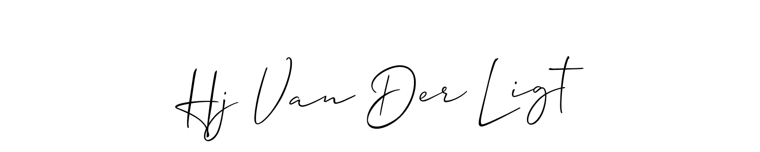 Use a signature maker to create a handwritten signature online. With this signature software, you can design (Allison_Script) your own signature for name Hj Van Der Ligt. Hj Van Der Ligt signature style 2 images and pictures png
