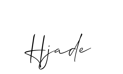 Also we have Hjade name is the best signature style. Create professional handwritten signature collection using Allison_Script autograph style. Hjade signature style 2 images and pictures png