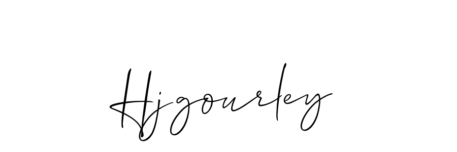 Use a signature maker to create a handwritten signature online. With this signature software, you can design (Allison_Script) your own signature for name Hjgourley. Hjgourley signature style 2 images and pictures png