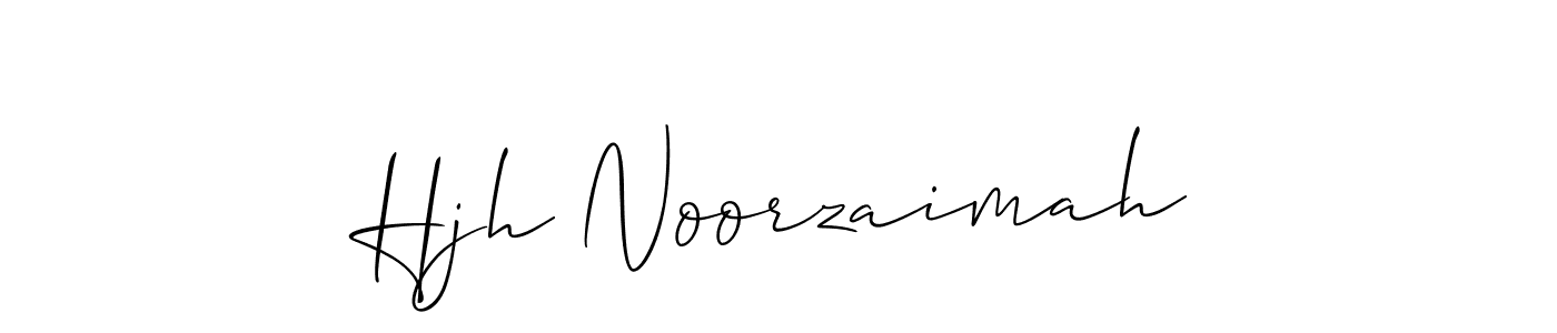 How to Draw Hjh Noorzaimah signature style? Allison_Script is a latest design signature styles for name Hjh Noorzaimah. Hjh Noorzaimah signature style 2 images and pictures png