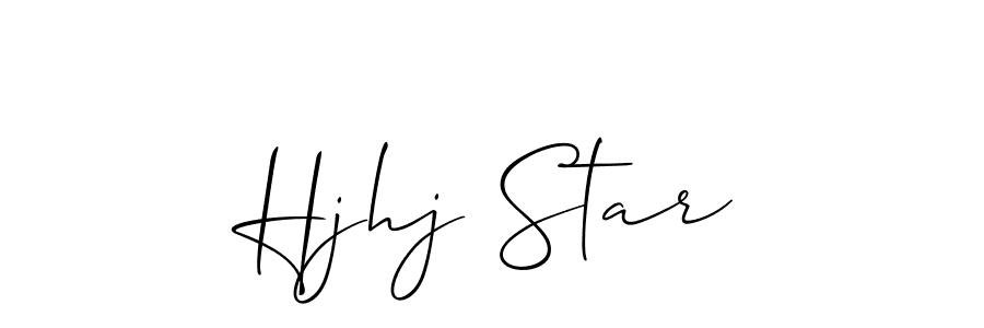 You should practise on your own different ways (Allison_Script) to write your name (Hjhj Star) in signature. don't let someone else do it for you. Hjhj Star signature style 2 images and pictures png