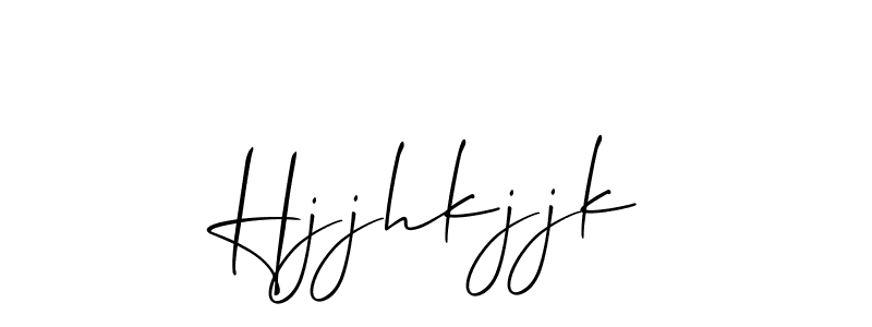 The best way (Allison_Script) to make a short signature is to pick only two or three words in your name. The name Hjjhkjjk include a total of six letters. For converting this name. Hjjhkjjk signature style 2 images and pictures png