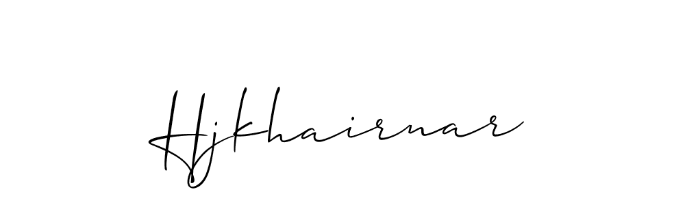 How to make Hjkhairnar name signature. Use Allison_Script style for creating short signs online. This is the latest handwritten sign. Hjkhairnar signature style 2 images and pictures png