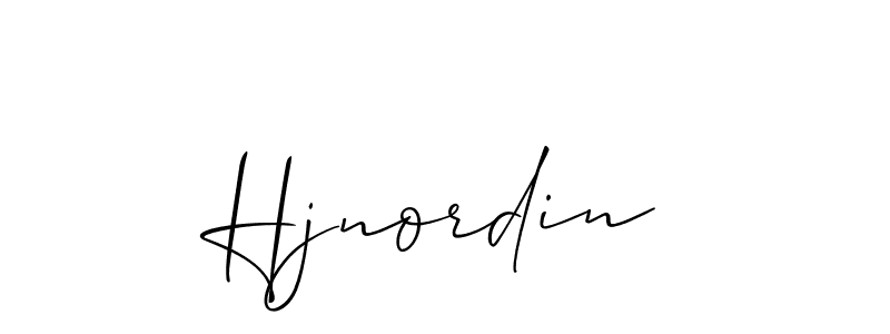 Make a beautiful signature design for name Hjnordin. With this signature (Allison_Script) style, you can create a handwritten signature for free. Hjnordin signature style 2 images and pictures png