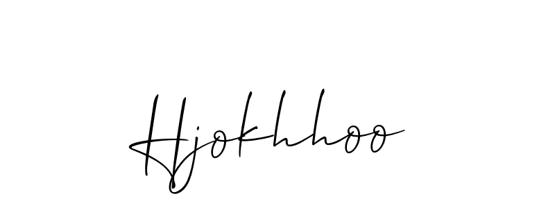 Create a beautiful signature design for name Hjokhhoo. With this signature (Allison_Script) fonts, you can make a handwritten signature for free. Hjokhhoo signature style 2 images and pictures png