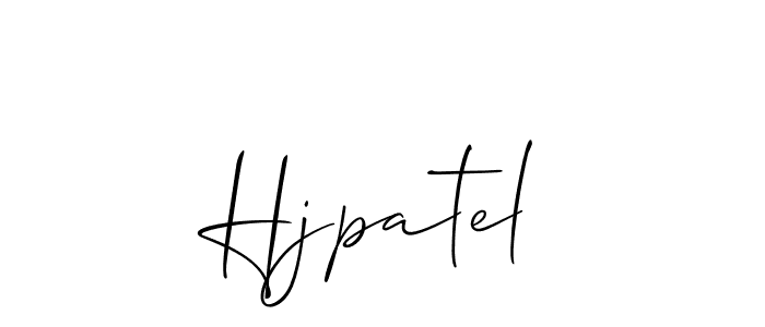 The best way (Allison_Script) to make a short signature is to pick only two or three words in your name. The name Hjpatel include a total of six letters. For converting this name. Hjpatel signature style 2 images and pictures png