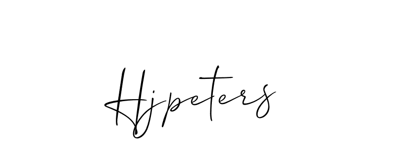 Use a signature maker to create a handwritten signature online. With this signature software, you can design (Allison_Script) your own signature for name Hjpeters. Hjpeters signature style 2 images and pictures png