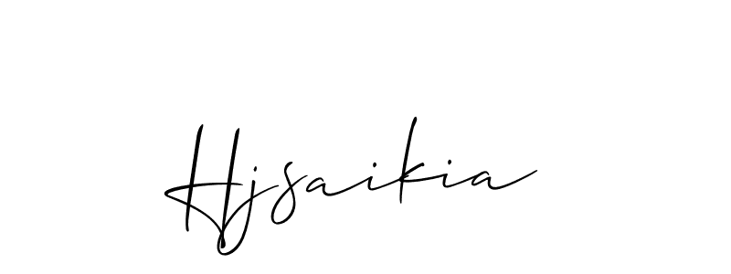 Design your own signature with our free online signature maker. With this signature software, you can create a handwritten (Allison_Script) signature for name Hjsaikia. Hjsaikia signature style 2 images and pictures png