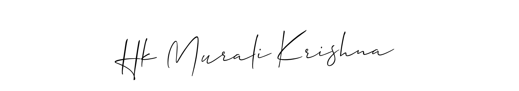 Hk Murali Krishna stylish signature style. Best Handwritten Sign (Allison_Script) for my name. Handwritten Signature Collection Ideas for my name Hk Murali Krishna. Hk Murali Krishna signature style 2 images and pictures png