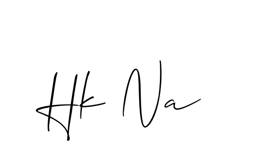 Similarly Allison_Script is the best handwritten signature design. Signature creator online .You can use it as an online autograph creator for name Hk Na. Hk Na signature style 2 images and pictures png