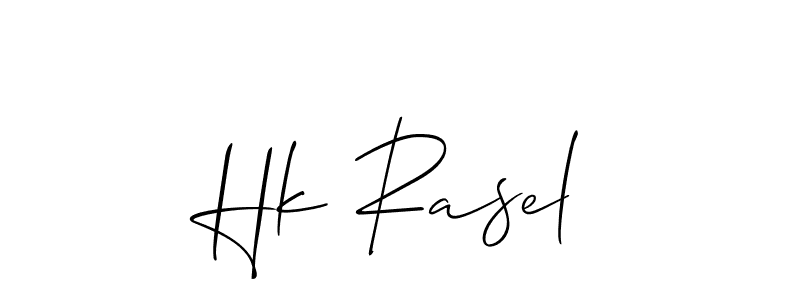 if you are searching for the best signature style for your name Hk Rasel. so please give up your signature search. here we have designed multiple signature styles  using Allison_Script. Hk Rasel signature style 2 images and pictures png