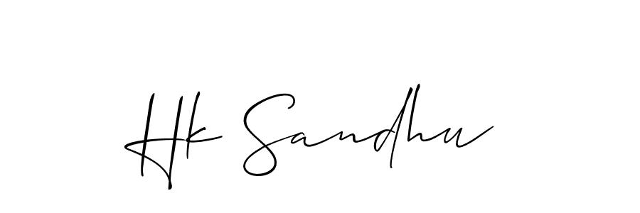 How to Draw Hk Sandhu signature style? Allison_Script is a latest design signature styles for name Hk Sandhu. Hk Sandhu signature style 2 images and pictures png