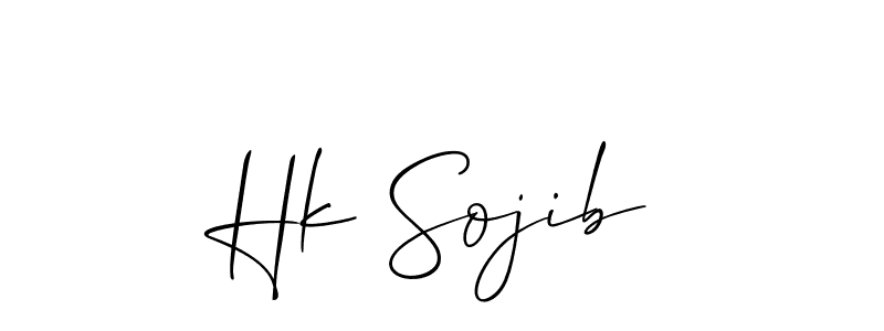 Use a signature maker to create a handwritten signature online. With this signature software, you can design (Allison_Script) your own signature for name Hk Sojib. Hk Sojib signature style 2 images and pictures png